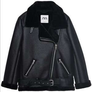 Zara double-faced biker jacket